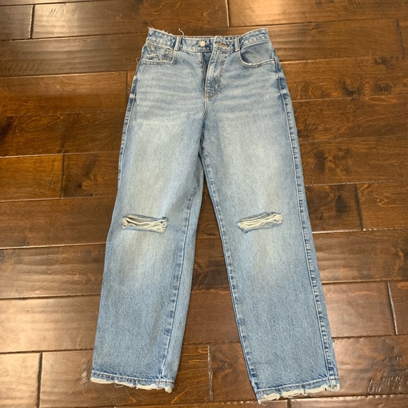 Zara Z1975 Ripped Straight Leg Jeans - Picture 2 of 6